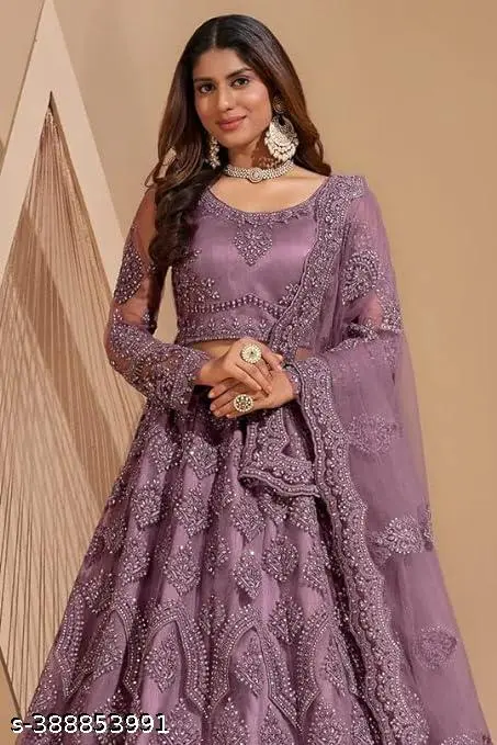 Embroidered Ethnic Chain Work Lehenga choli with dupptta for girl's and women's - Image 4