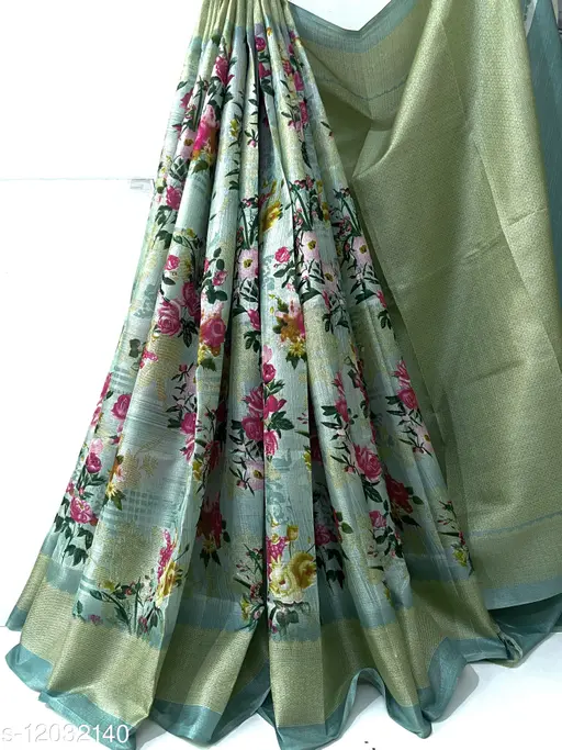 FLORAL PRINTED BLEND SAREE