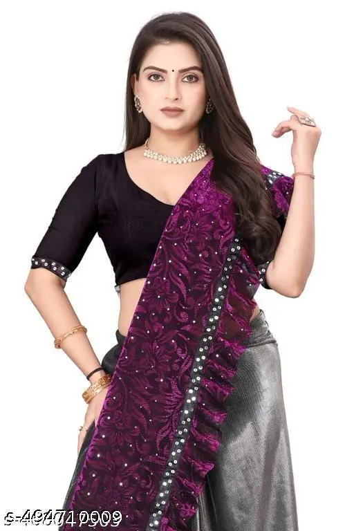 DESIGNER FANCY RUFFLE SAREE - Image 3