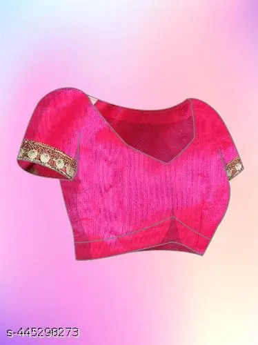 Trendy New Women's Digital Printed Pure Georgette Solid Colourblock Saree with Blouse Piece - Image 2