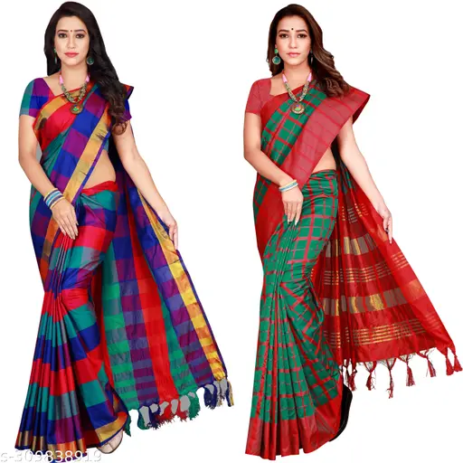 Cotton Fabric Saree For Women's