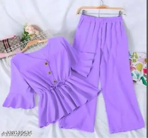 Glamorous Beautiful Top With Pocket Palazzo for kids