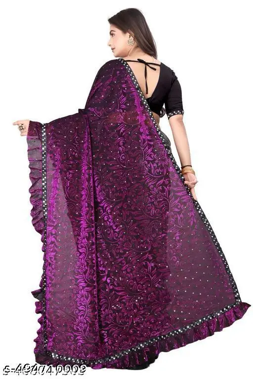 DESIGNER FANCY RUFFLE SAREE - Image 2