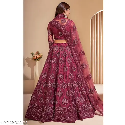 Wondor Chain Cording Lehenga Choli ( Semi Stitched )